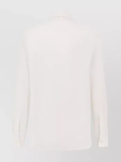 Givenchy Tailored Cotton Shirt With Cuff And Collar In White