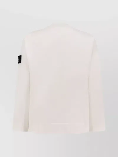 Stone Island Cotton Sweatshirt With Knitted Insert