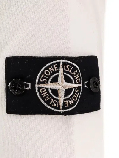 Stone Island Cotton Sweatshirt With Knitted Insert