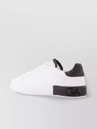Dolce & Gabbana Sneakers From The Portofino Line In Calfskin In White