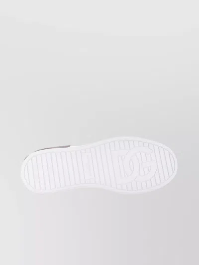 Dolce & Gabbana Sneakers From The Portofino Line In Calfskin In White