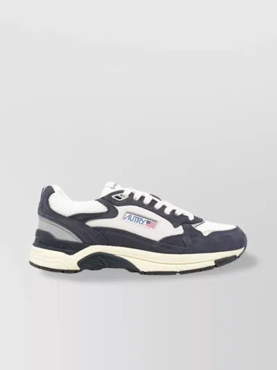 Autry Hyperway Lowsuebic Mesh Spblu Silv Sneakers In Blue