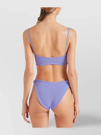 Hunza G Misty Bikini With Pearl Circle Lilac In Purple