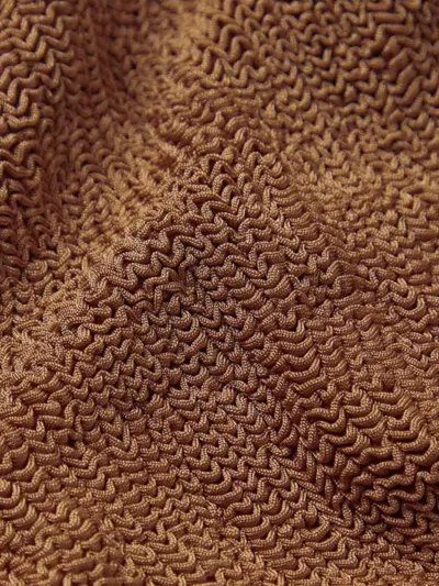 Hunza G Xandra Square Neckline Bikini Bottoms In Brown