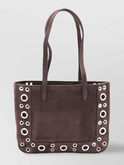 Valentino Structured Embroidered Tote Bag With Dual Handles
