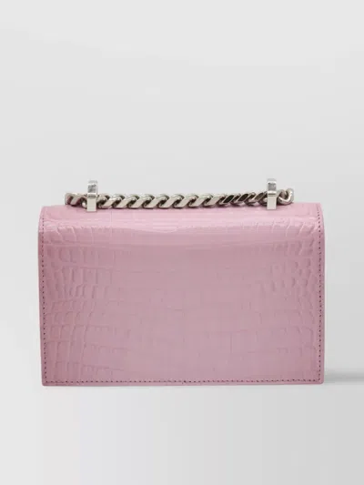 Alexander Mcqueen Crocodile Chain Strap Shoulder Bag Embellished