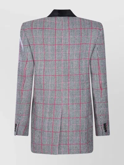 Chloé Longline Structured Blazer Button Detailing In Gray