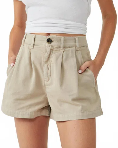 Free People Billie Chino Short In Light Brown In Neutral