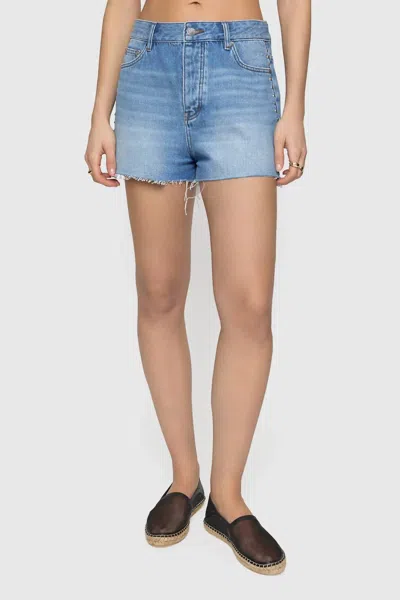 Rebecca Minkoff Emily Studded Short In Bleeker Wash In Blue