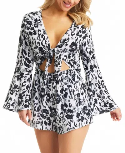 Bar Iii Womens Beachwear Summer Cover-up In Black