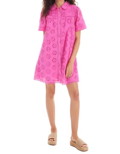 Allison New York Eliana Eyelet Dress In Hot Pink