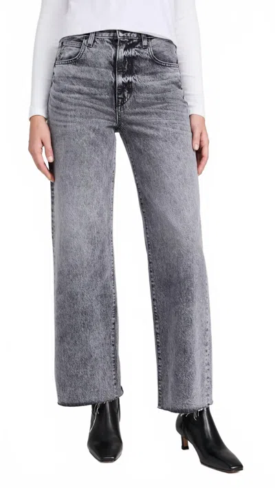 Slvrlake Grace High Rise Ankle Jean In Ghost Dancer In Gray