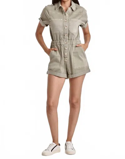 Dear John Denim Jocie Color Denim Romper In Matcha Tea In Gray