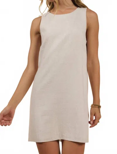 Sadie & Sage Sugarloaf A-line Button Back Dress In White In Neutral