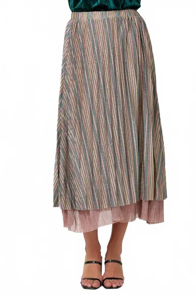 Mystree Party Girl Skirt In Rose Gold In Multi