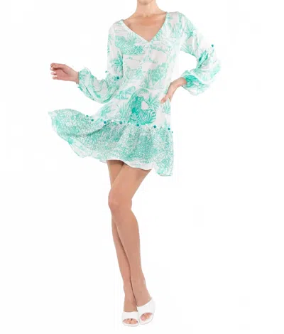 Taj By Sabrina Crippa Malindi Dress In Atlantis Exotic Jungle In Blue