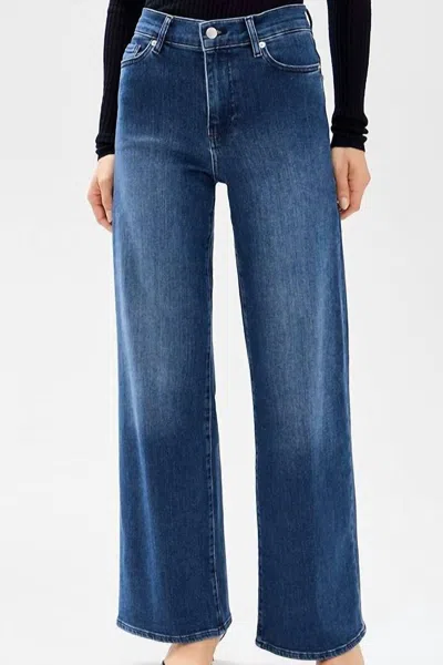Frame Le Slim Palazzo Pants In Thunderstorm