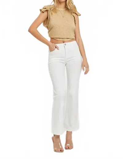 Risen Full Size Mid Rise Jeans With Pockets In White In White