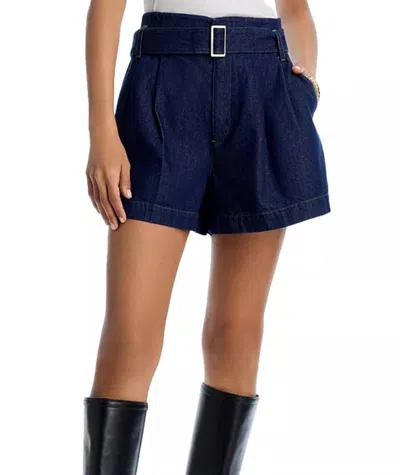 Frame Paper Bag High Waist Short In Rinse