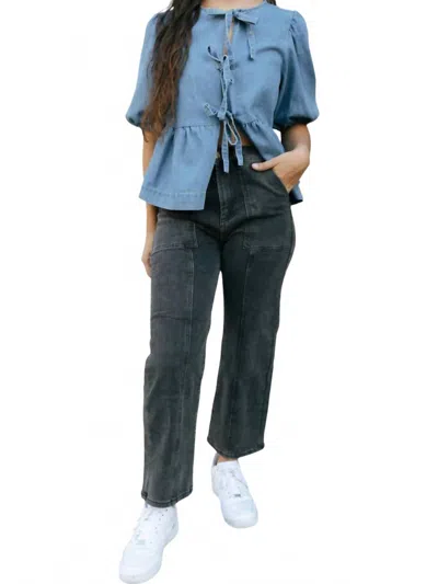 Miou Muse Paneled Stretch Pants In Black In Black