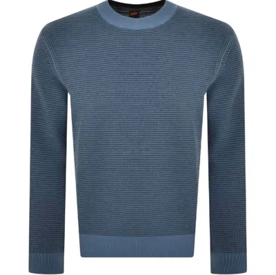 Hugo Boss Men's Amercury Knit Sweater In Open Blue In Blue