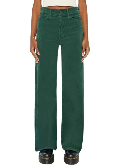 Mother The Ditcher Roller Sneak Jean In Dark Green