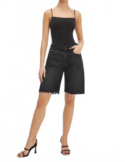 Good American Good 90's Bermuda Shorts In Black In Black