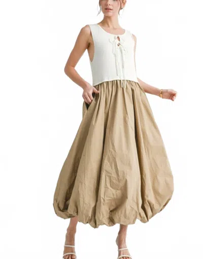 Jodifl Living In Summer Lace Dress In Taupe In Brown