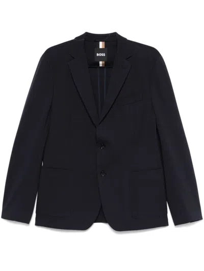 Hugo Boss Single-breasted Blazer In Blue