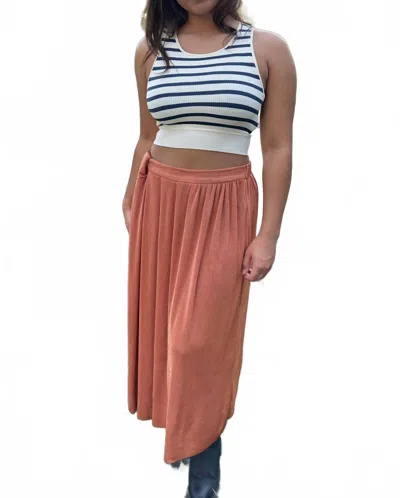 See U Soon Sarah Tie Maxi Skirt In Orange In Orange
