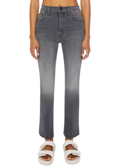 Mother The Tripper High Waisted Kick Flare Jeans In Gray