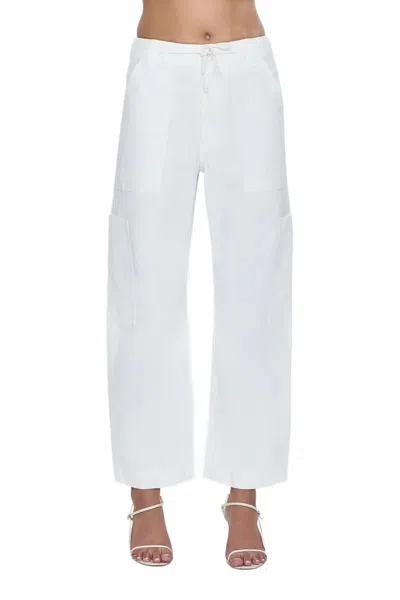 Pistola Sabrina High Waist Barrel Twill Utility Pants In White