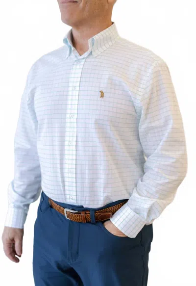 Southern Casanova Turtleshell Check Button Down In White