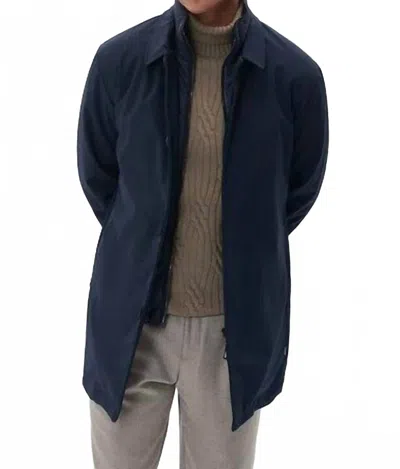 Matinique Philman Coat In Dark Navy In Blue