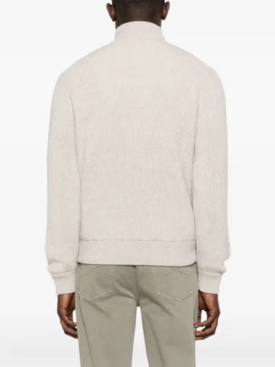 Brunello Cucinelli Men Padded Leather Jacket In White