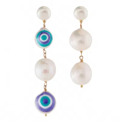 Martha Calvo Women's Protect Your Energy Earrings In Gold In Multi