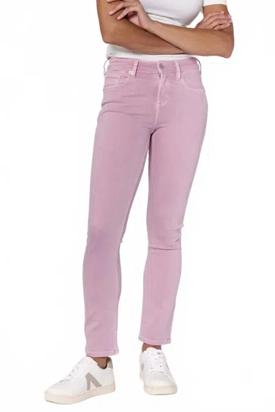 Dear John Denim Blaire Mid-rise Slim Straight Jeans In Lilas In Purple