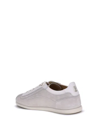 Brunello Cucinelli Suede Leather Sneakers In Gray