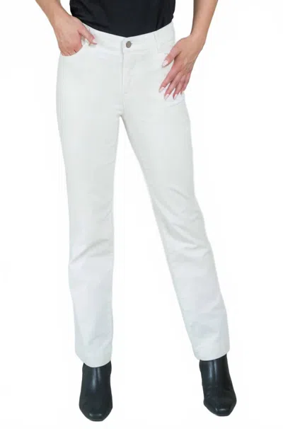 Lisette L Corduroy Straight Leg Pants In Winter White In White