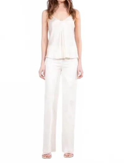 Avenue Montaigne Flavia Corduroy Pants In Off White In White
