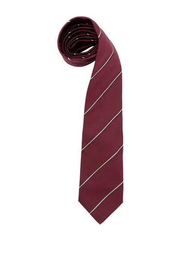 Brunello Cucinelli Men Tie In Burgundy