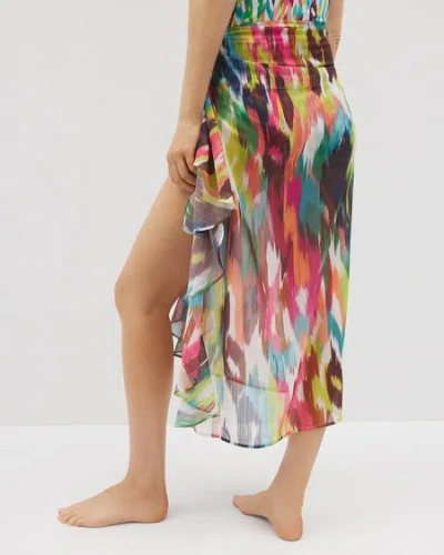 Soma Women's Bleu Rod Beattie Keep It Moving Chiffon Ruffle Sarong Size Small |