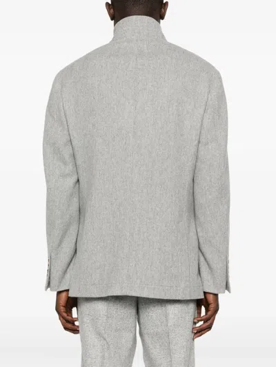 Brunello Cucinelli Men Water Resistant Outerwear In Gray