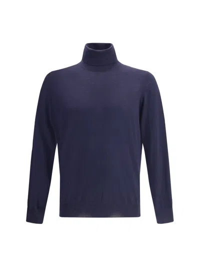 Brunello Cucinelli Cashmere Turtleneck In Blue