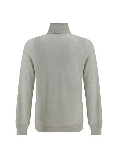 Brunello Cucinelli Cashmere Turtleneck Sweater In Neutral