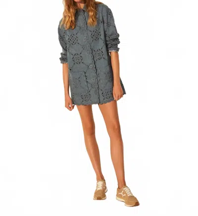 Veronica Beard Erilyn Dress In Sea Glare In Gray