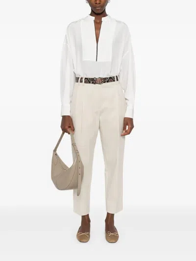 Brunello Cucinelli Monili Silk Blouse
