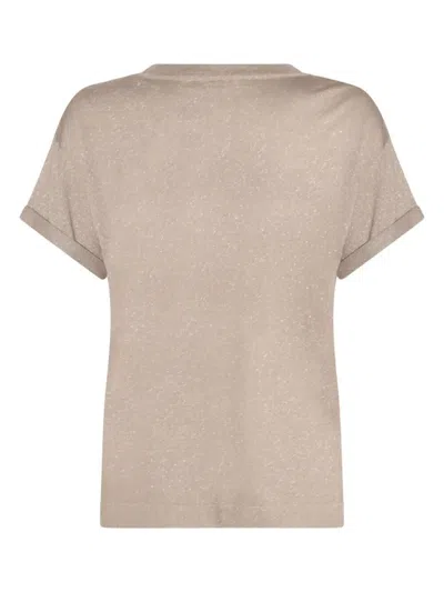 Brunello Cucinelli Women Cashmere And Silk Lightweight Sweater In Brown