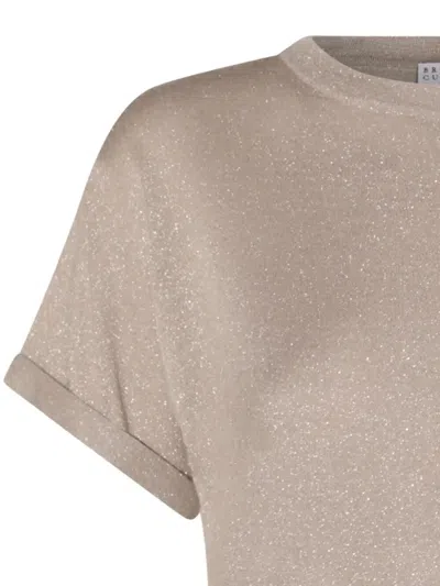 Brunello Cucinelli Women Cashmere And Silk Lightweight Sweater In Brown