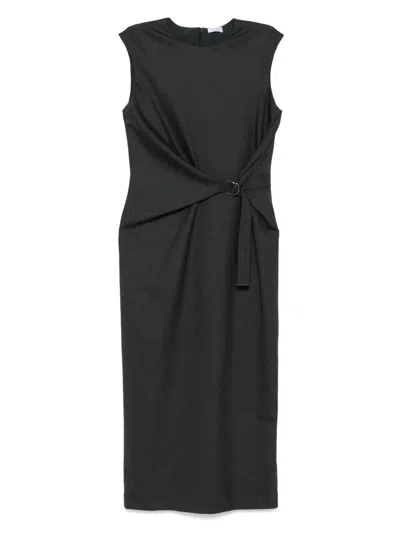 Brunello Cucinelli Sleeveless Midi Dress In Black